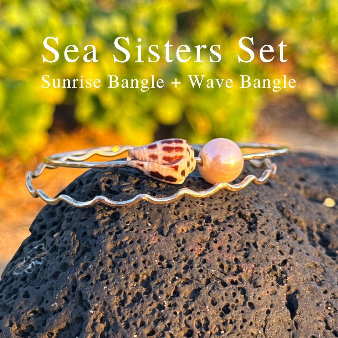 Sea Sisters Bangle set - AMBEROSE JEWELRY