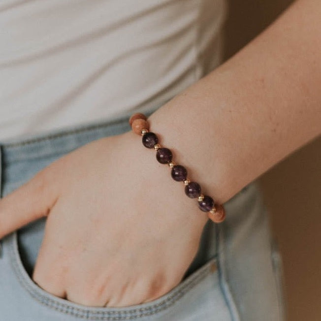 Amethyst Indie Bracelet - AMBEROSE JEWELRY