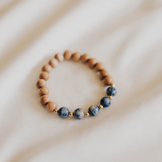 Blue Lapis Indie Bracelet - AMBEROSE JEWELRY